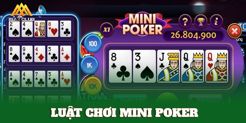 Nội dung luật chơi Mini Poker cơ bản